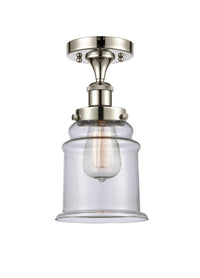 Edison Semi-Flush Mount Brushed Satin Nickel
