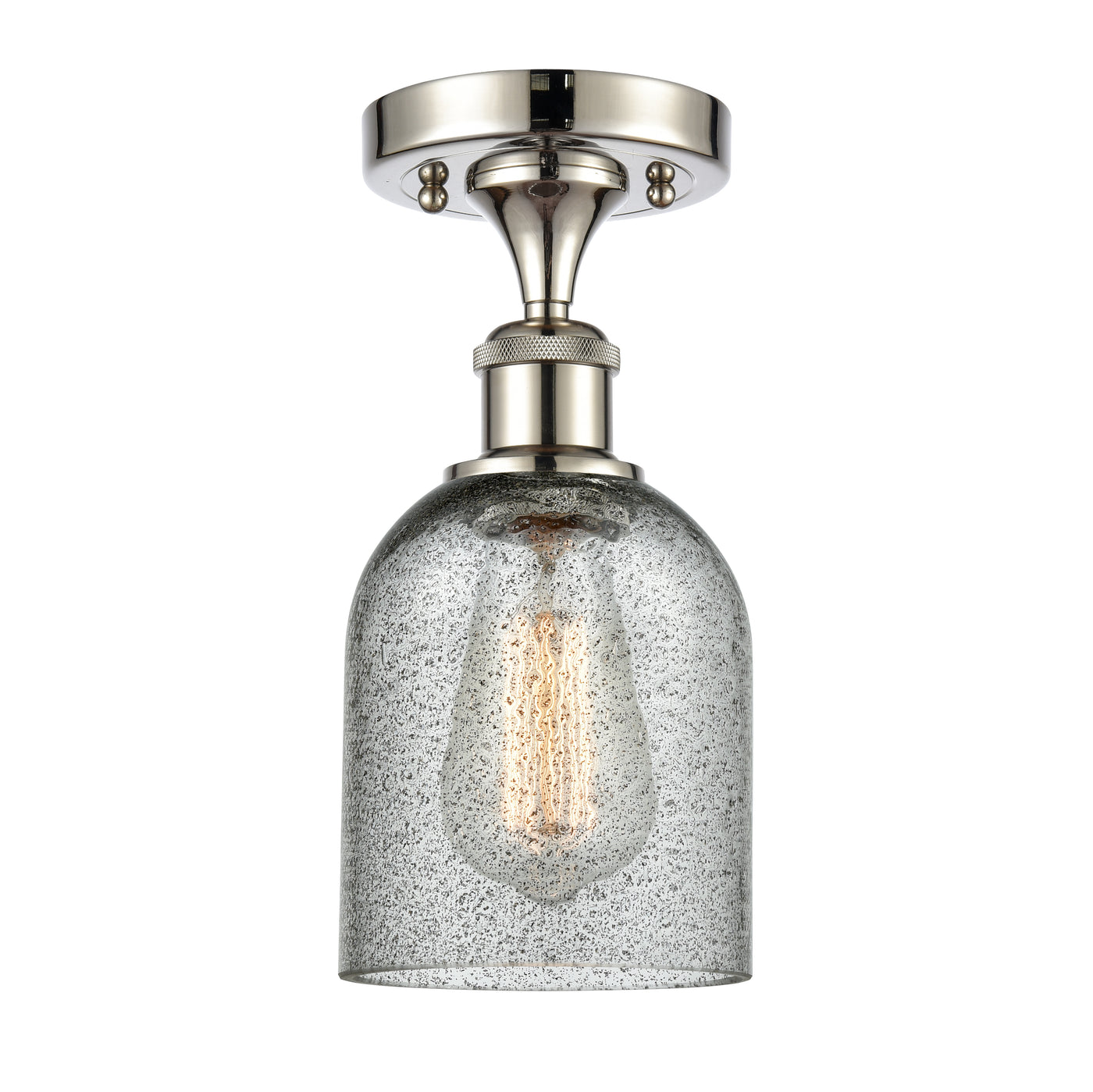 Edison Semi-Flush Mount Brushed Satin Nickel