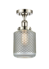 Edison Semi-Flush Mount Brushed Satin Nickel