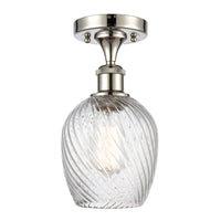 Edison Semi-Flush Mount Brushed Satin Nickel