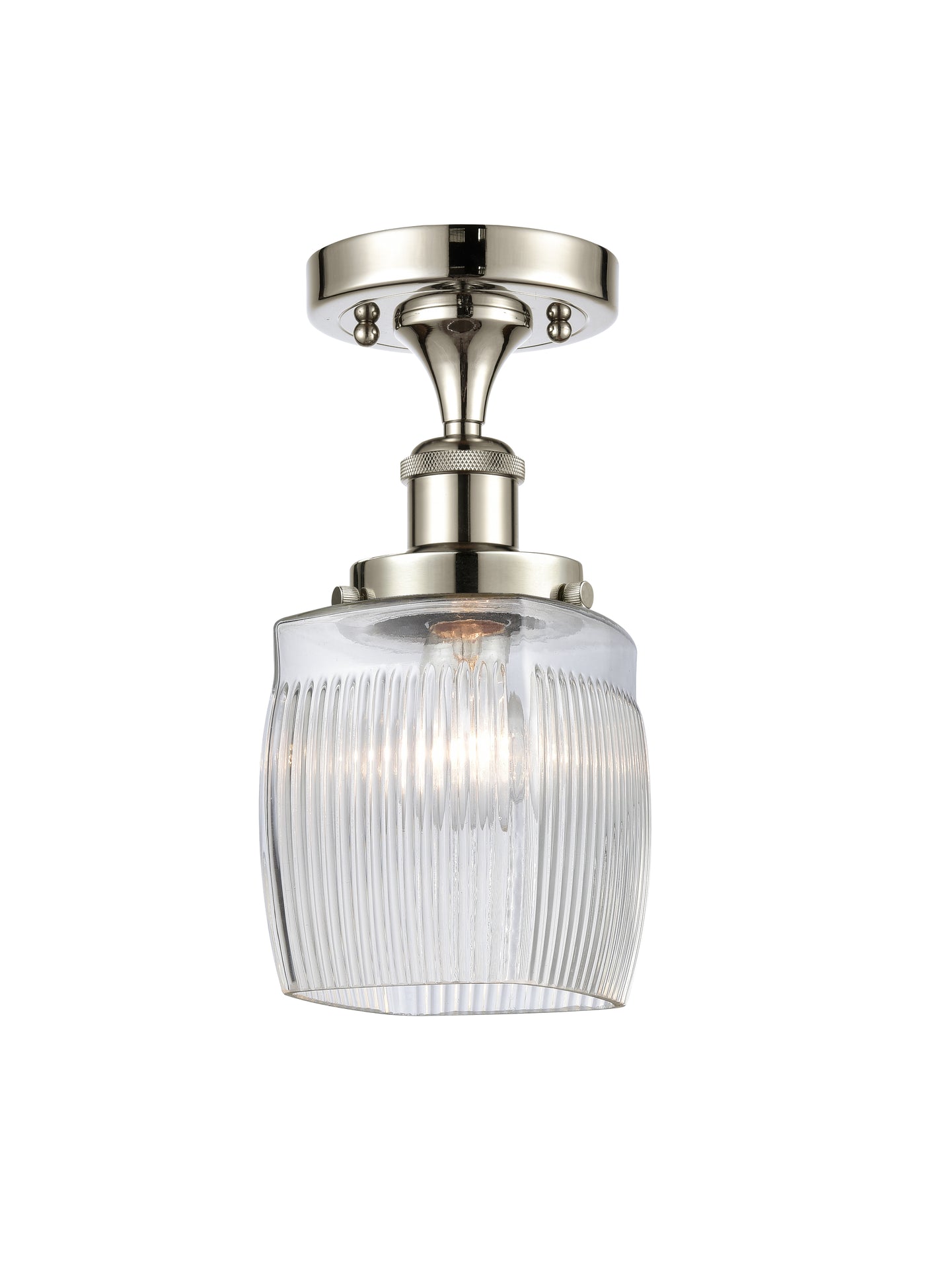 Edison Semi-Flush Mount Brushed Satin Nickel