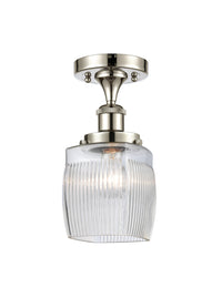 Edison Semi-Flush Mount Brushed Satin Nickel