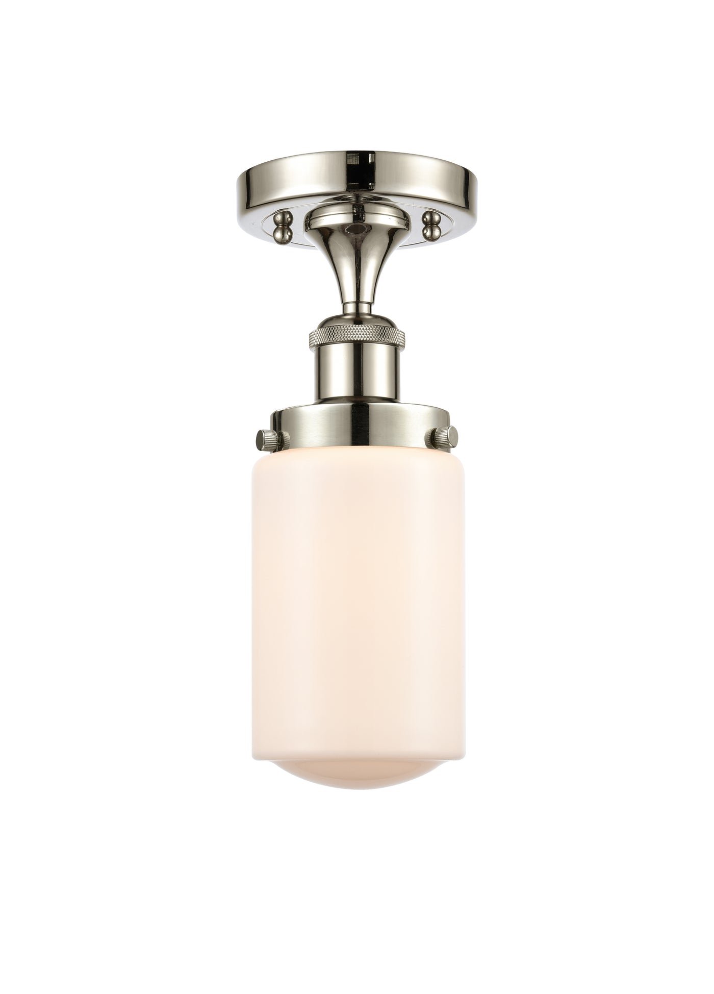 Edison Semi-Flush Mount Brushed Satin Nickel