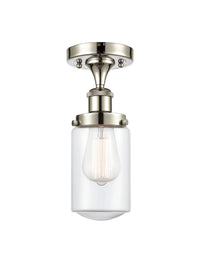 Edison Semi-Flush Mount Brushed Satin Nickel