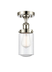Edison Semi-Flush Mount Brushed Satin Nickel