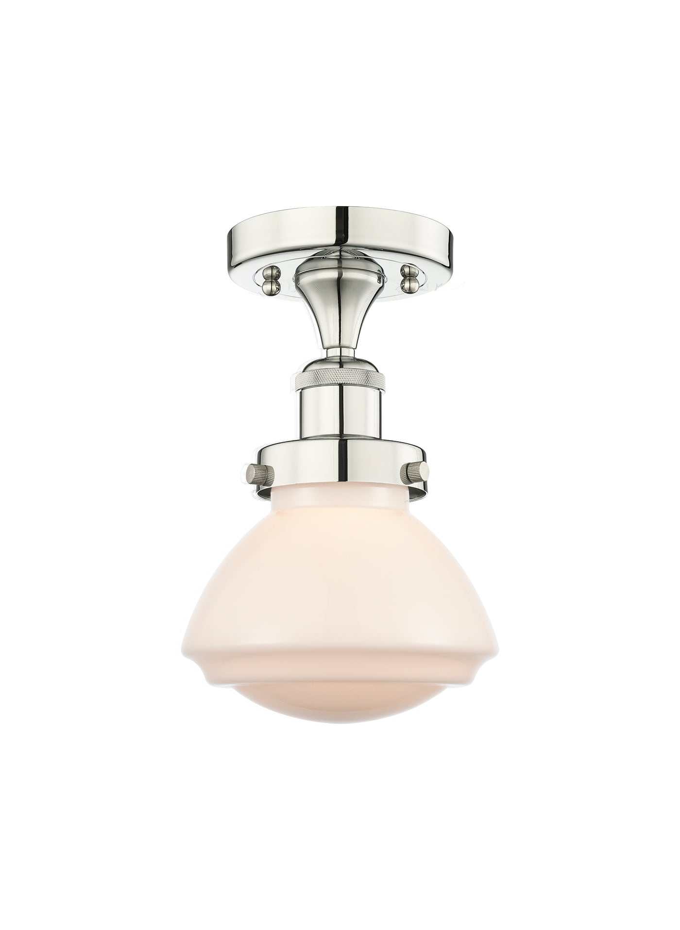 Edison Semi-Flush Mount Brushed Satin Nickel