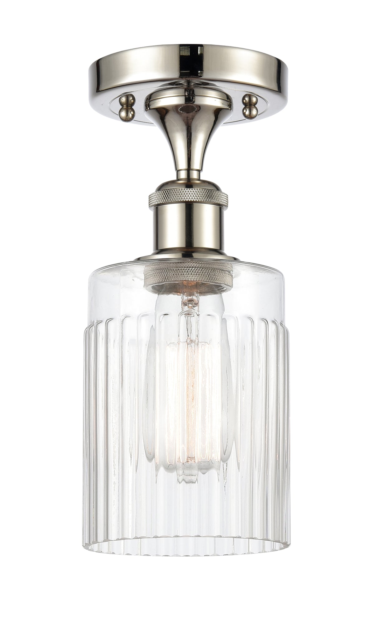 Edison Semi-Flush Mount Brushed Satin Nickel