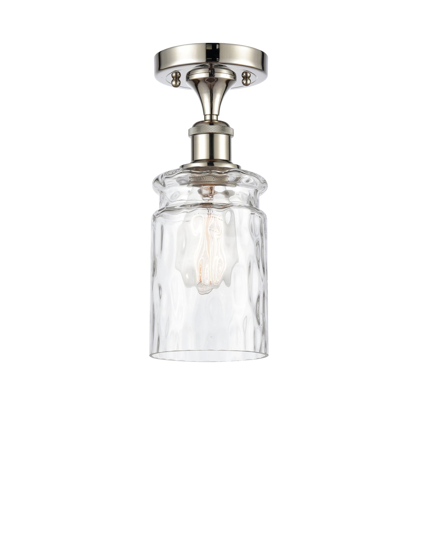 Edison Semi-Flush Mount Brushed Satin Nickel