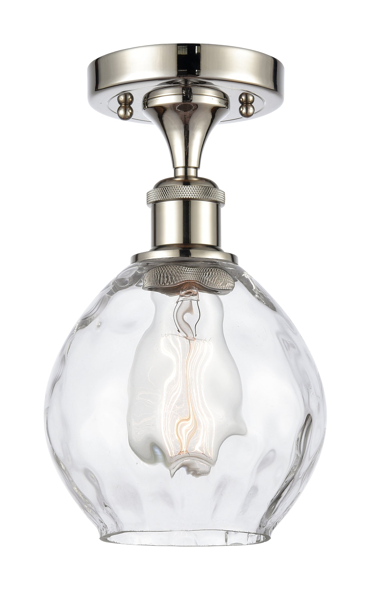 Edison Semi-Flush Mount Brushed Satin Nickel