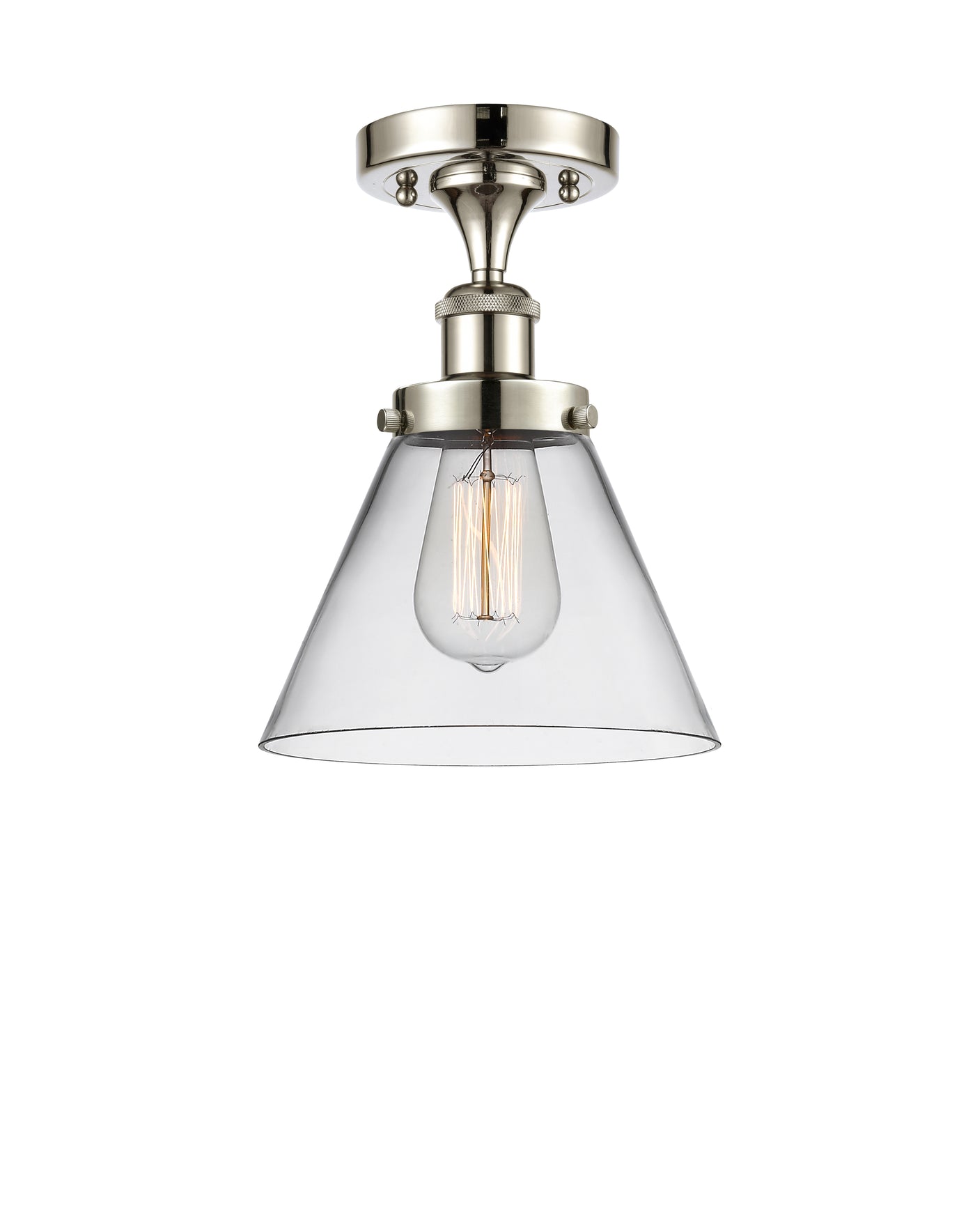 Edison Semi-Flush Mount 5.25 Brushed Nickel