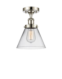 Edison Semi-Flush Mount 5.25 Brushed Nickel