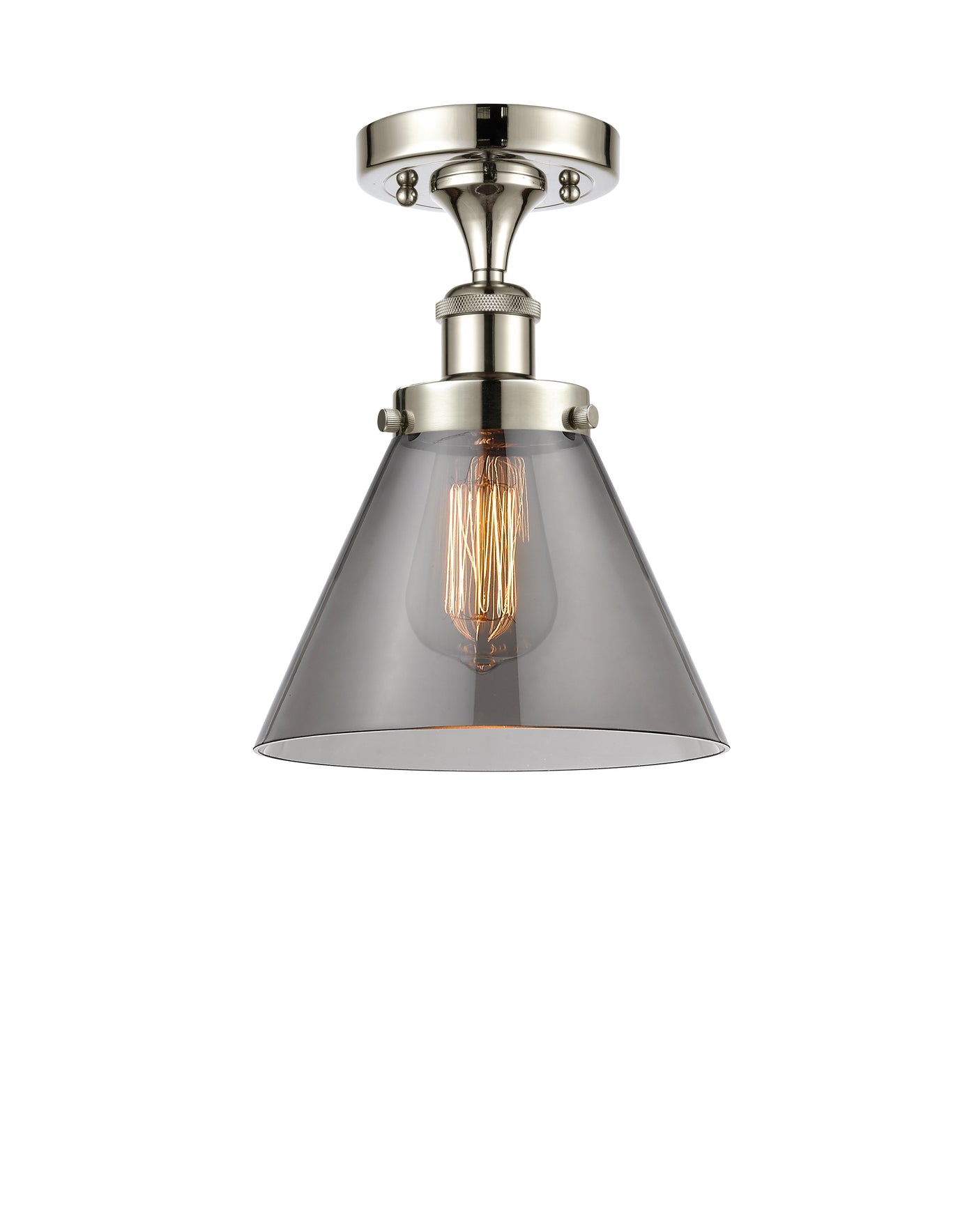 Edison Semi-Flush Mount 5.25 Brushed Nickel