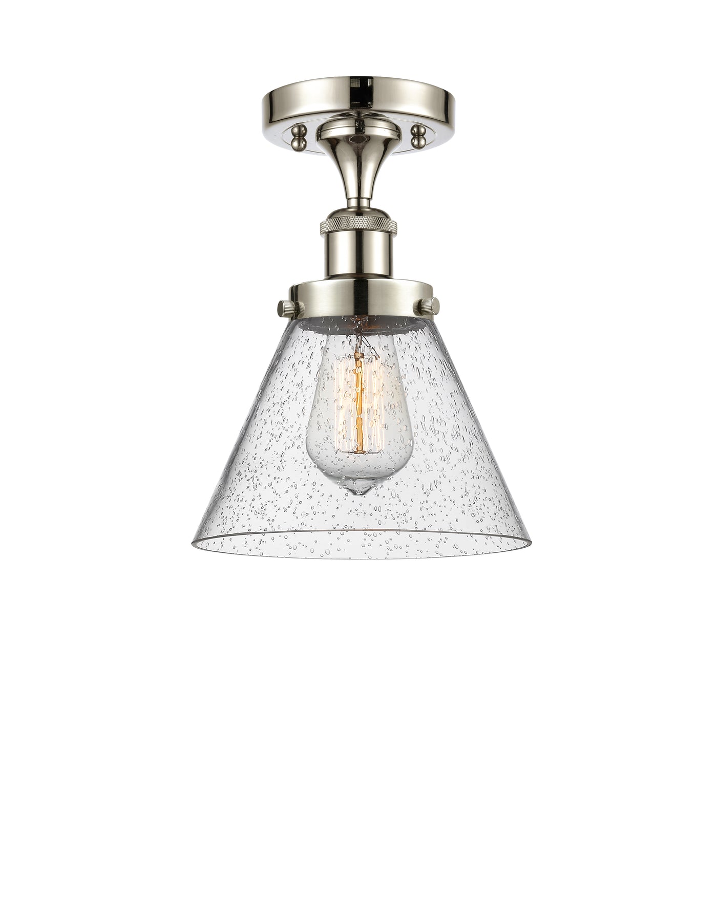 Edison Semi-Flush Mount 5.25 Brushed Nickel