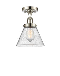 Edison Semi-Flush Mount 5.25 Brushed Nickel
