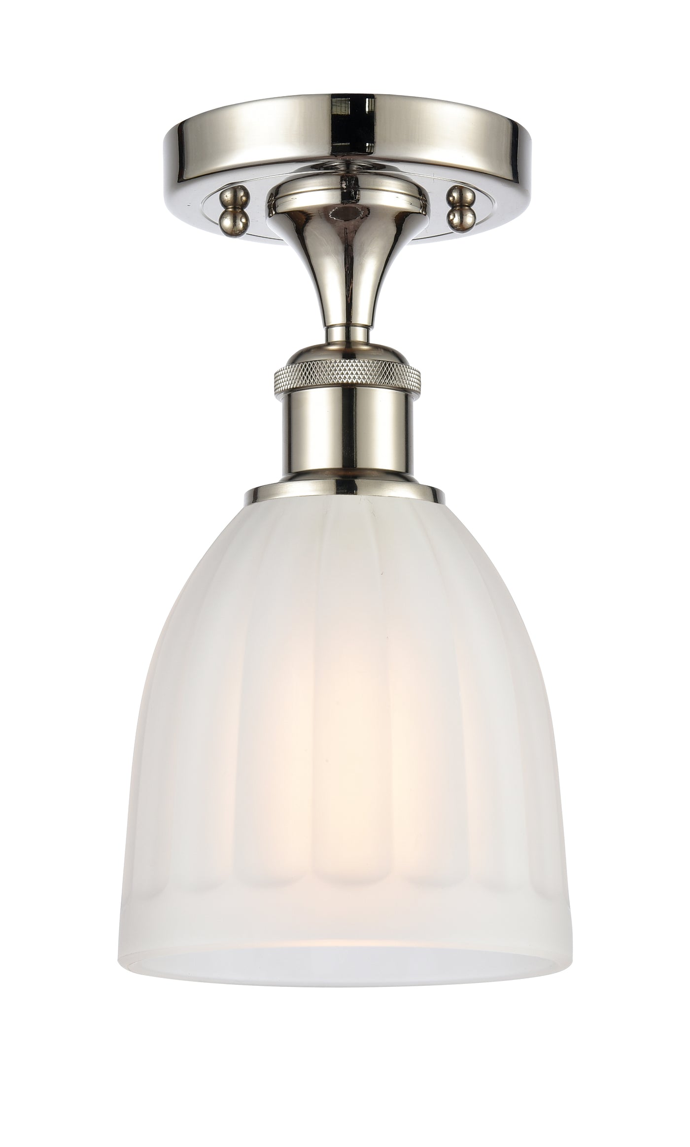 Edison Semi-Flush Mount Brushed Satin Nickel