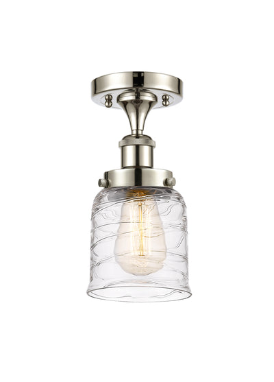 Edison Semi-Flush Mount Brushed Satin Nickel