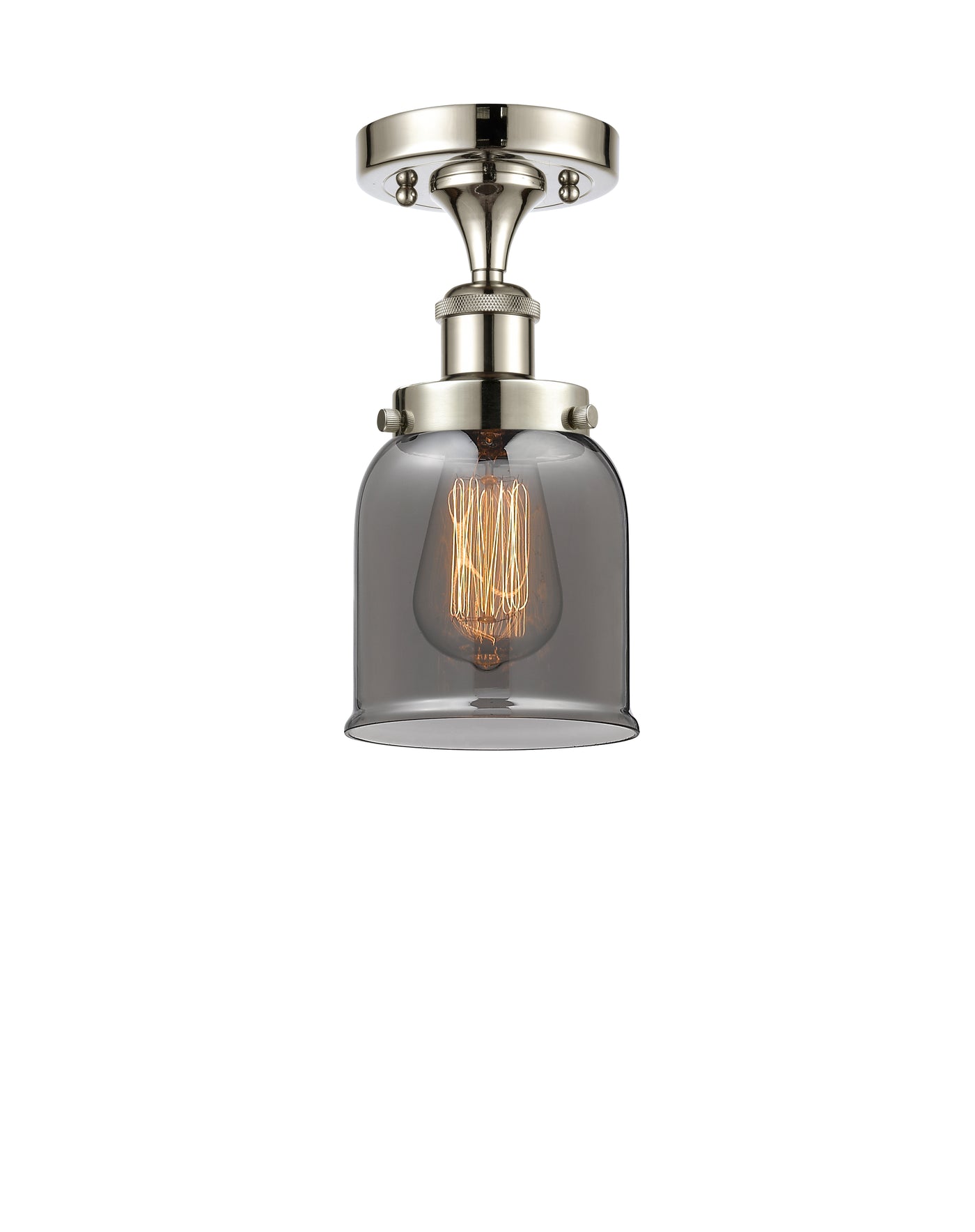 Edison Semi-Flush Mount Cast Brass Finish