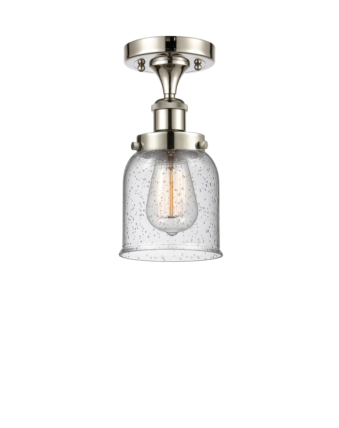 Edison Semi-Flush Mount Cast Brass Finish