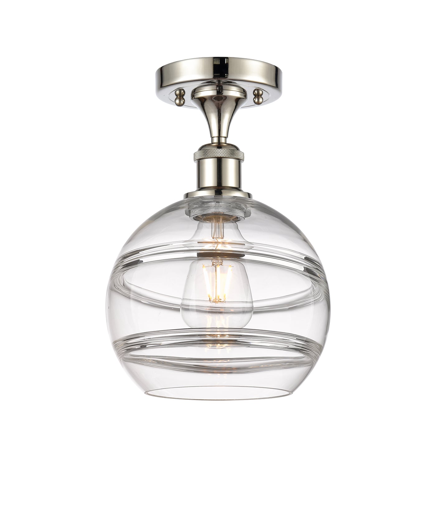 Edison Semi-Flush Mount Brushed Nickel