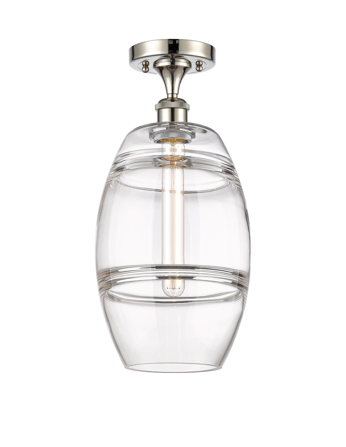 Vaz 8-Inch 1-Light Semi-Flush Mount 17-Inch High