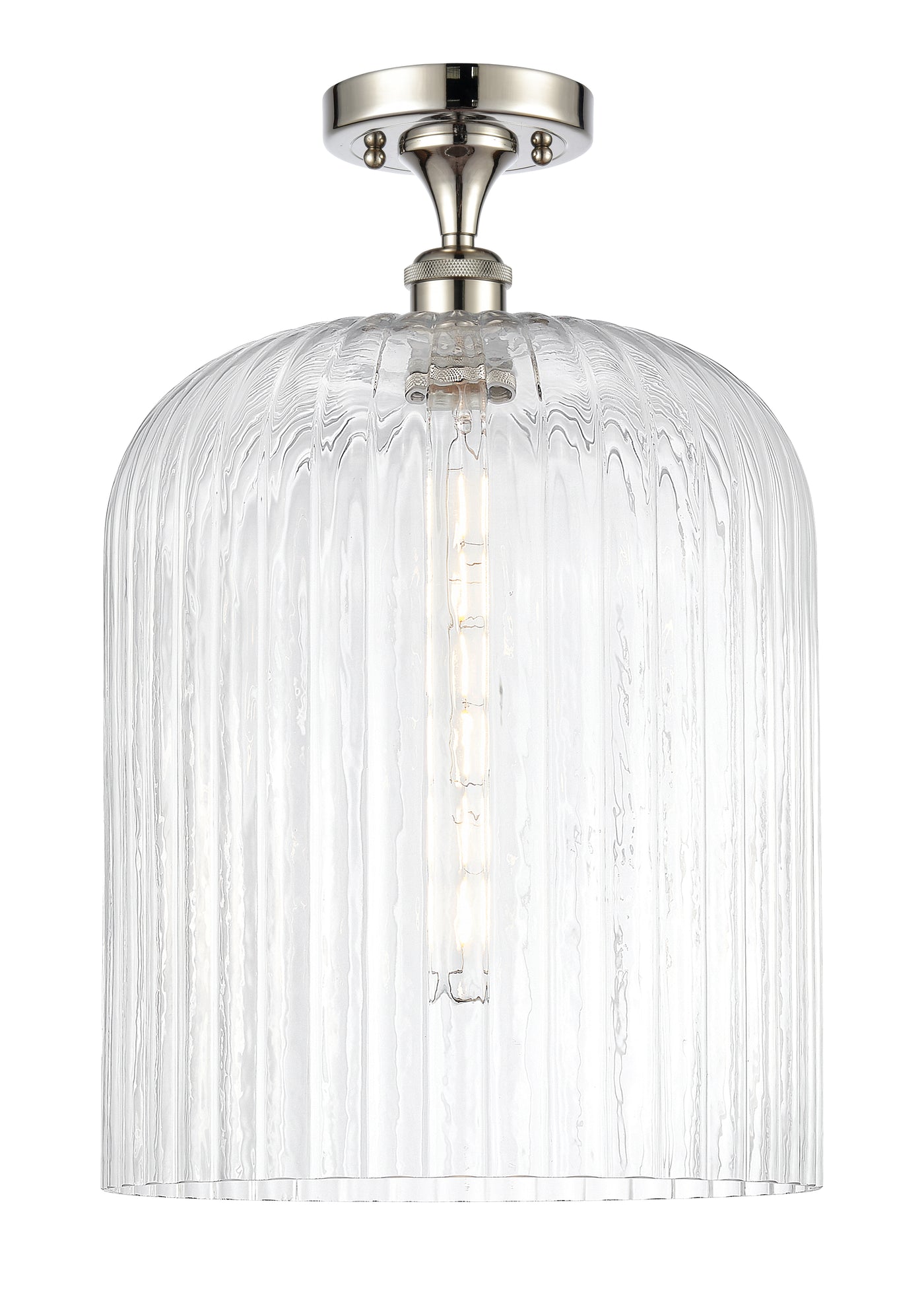Edison Semi-Flush Mount Brushed Satin Nickel