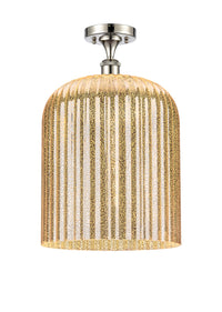 Edison Semi-Flush Mount Brushed Satin Nickel