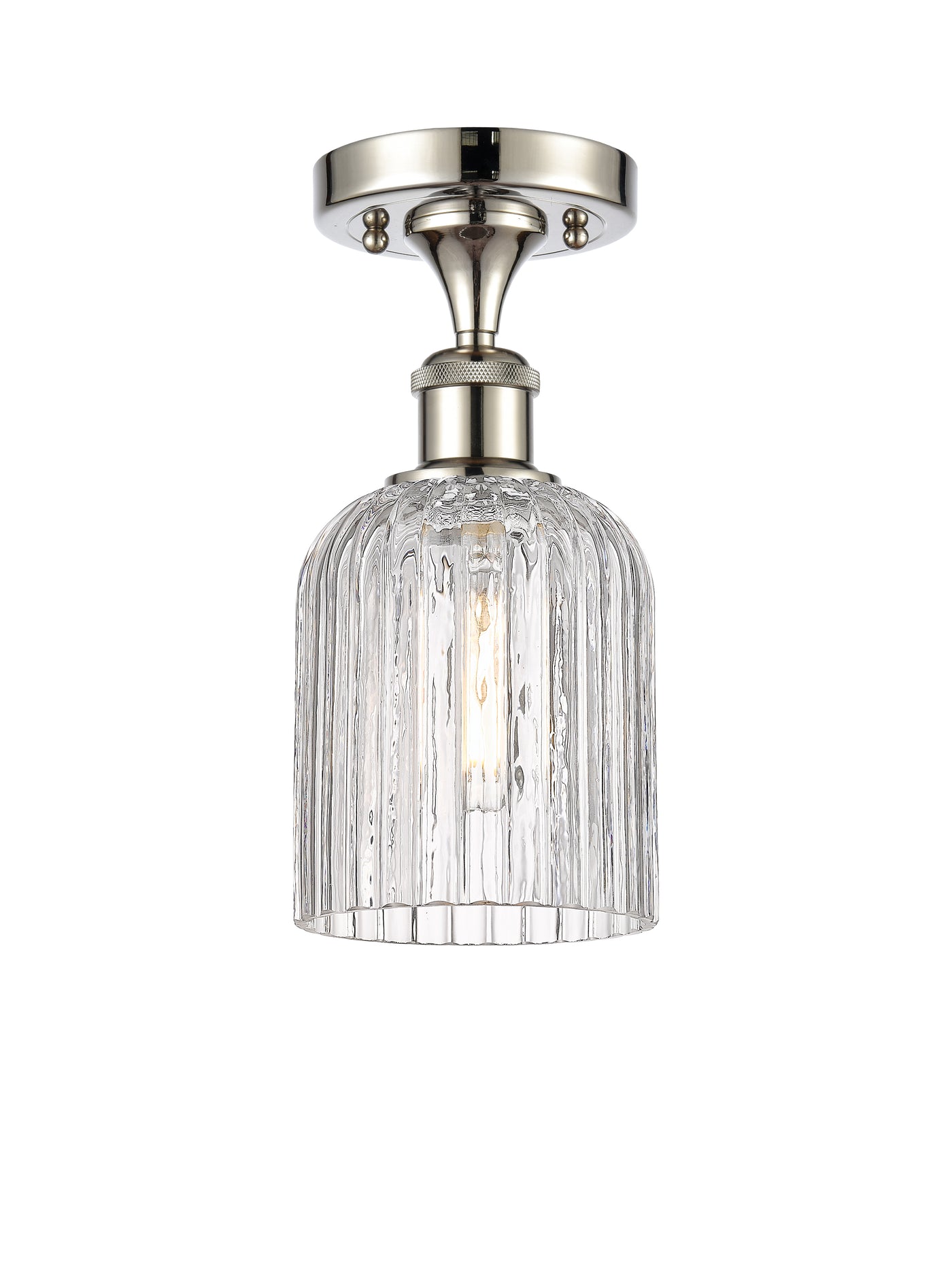 Edison Semi-Flush Mount Brushed Satin Nickel