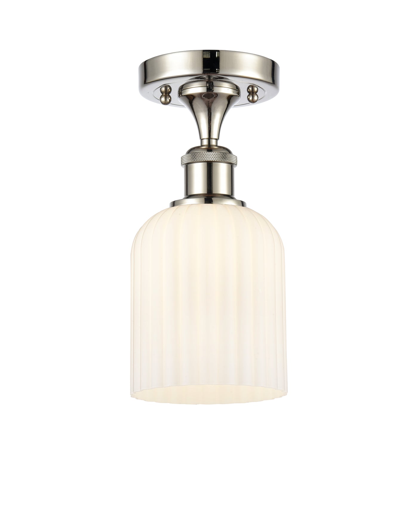 Edison Semi-Flush Mount Brushed Satin Nickel