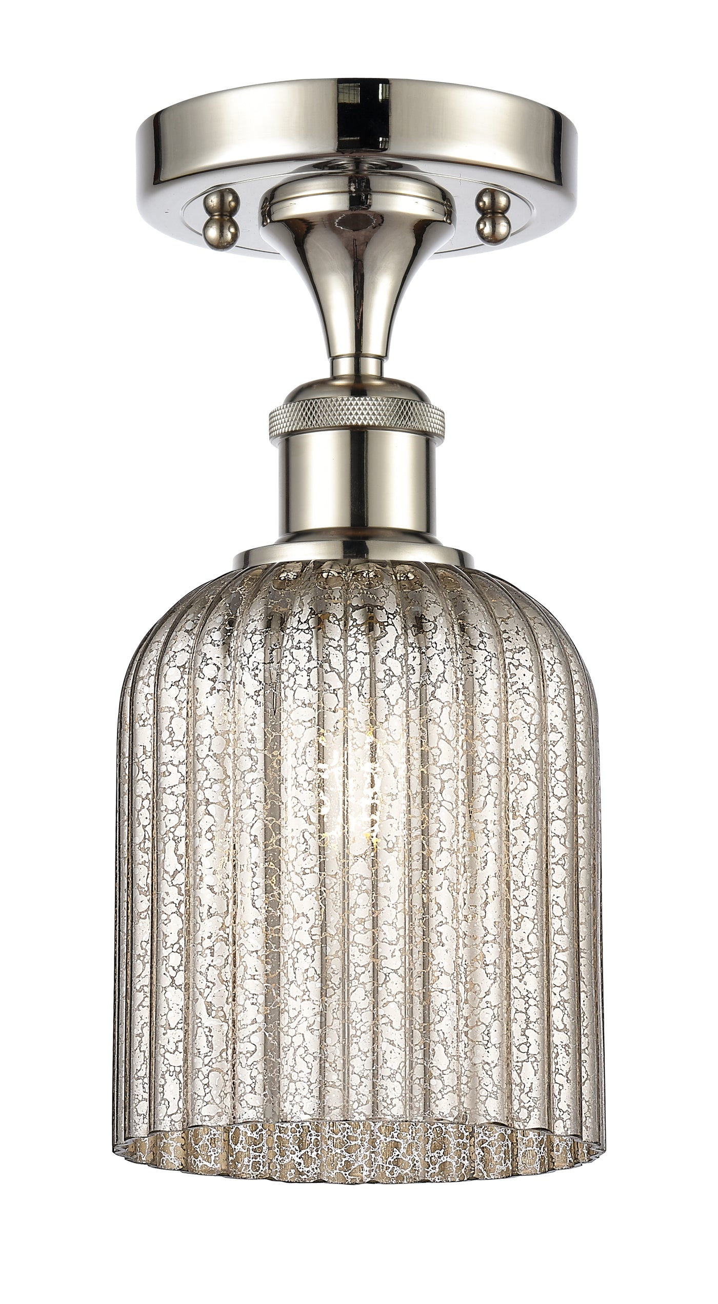 Edison Semi-Flush Mount Brushed Satin Nickel