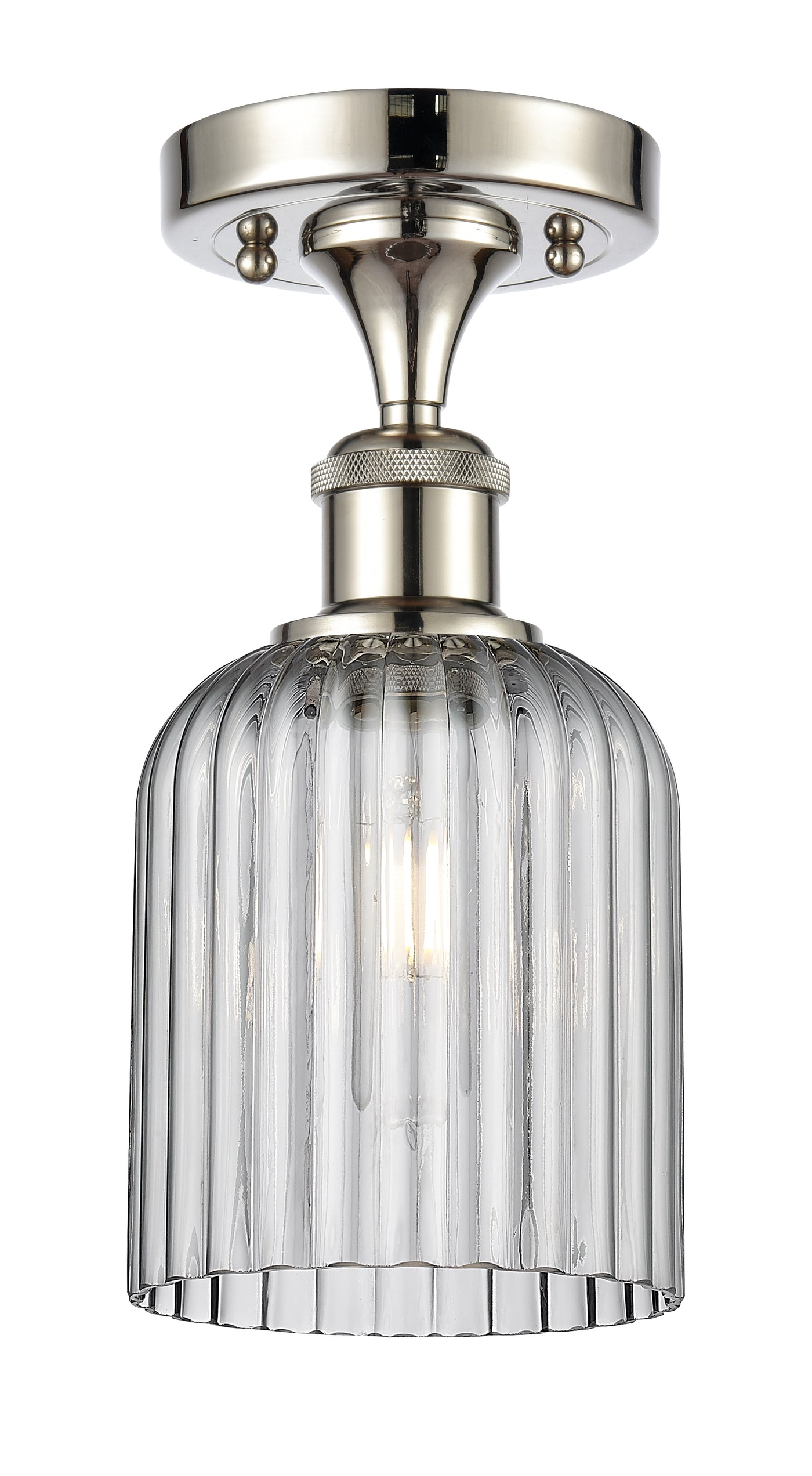 Edison Semi-Flush Mount Brushed Satin Nickel