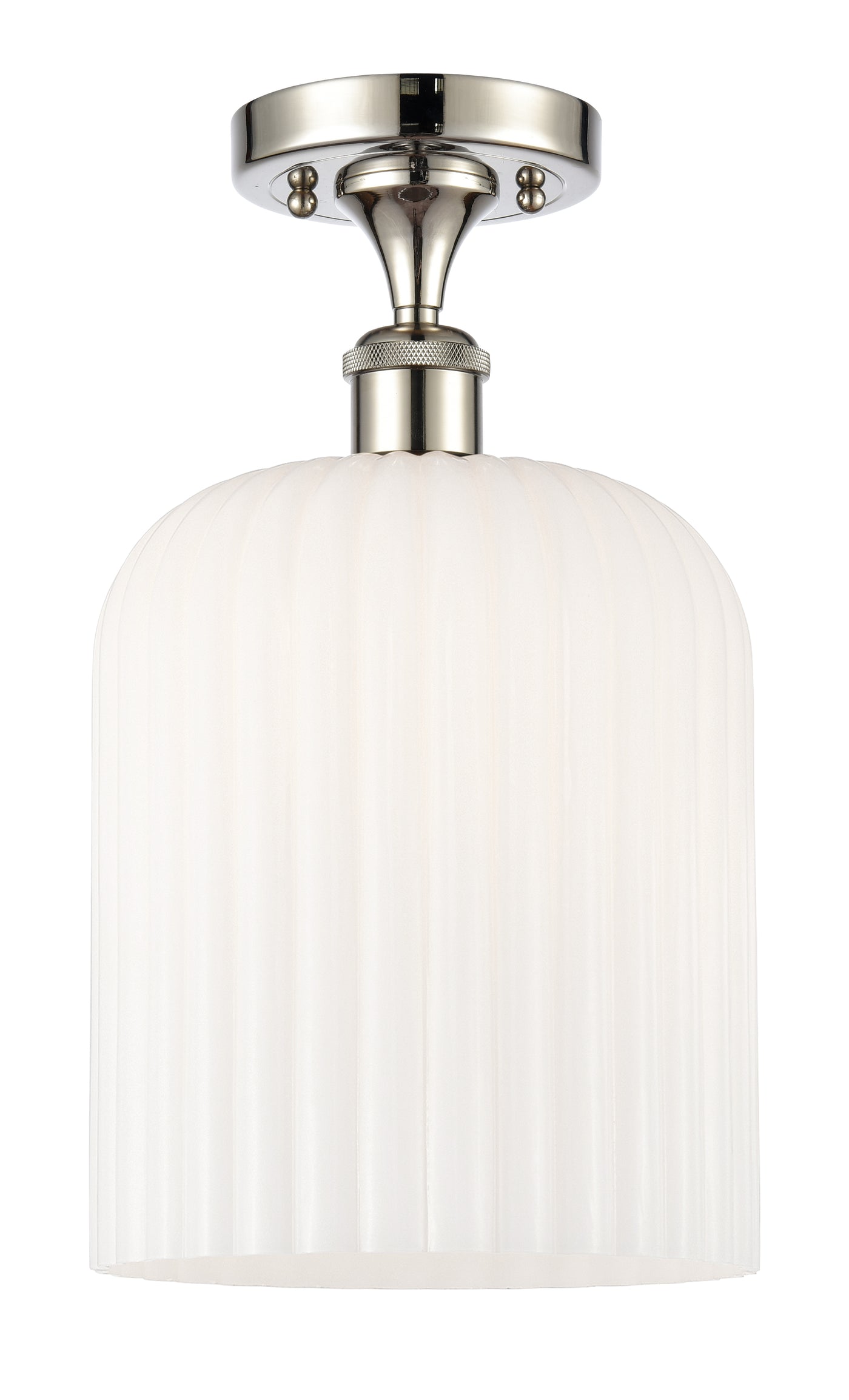 Edison Semi-Flush Mount Brushed Satin Nickel
