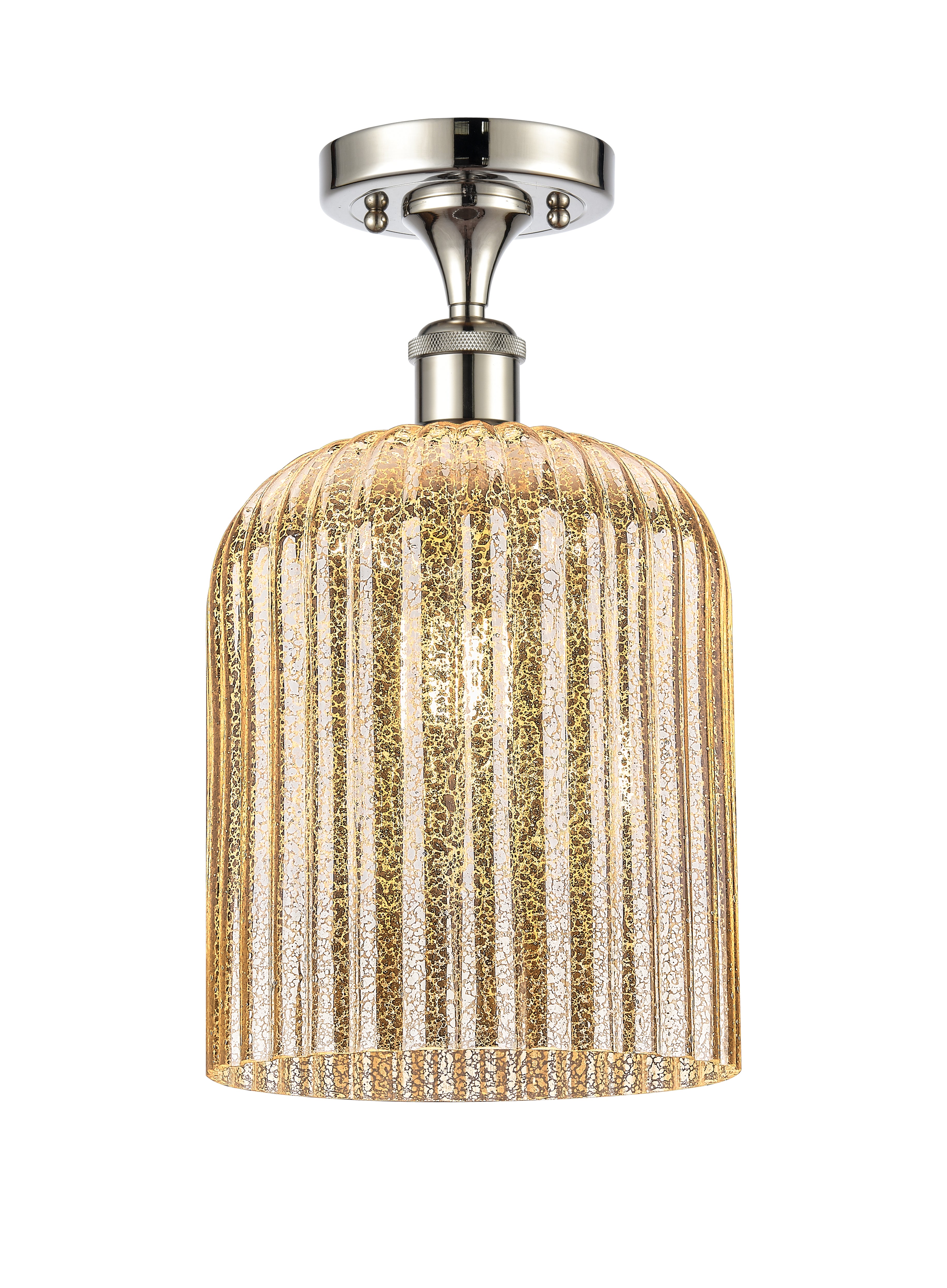 Edison Semi-Flush Mount Brushed Satin Nickel
