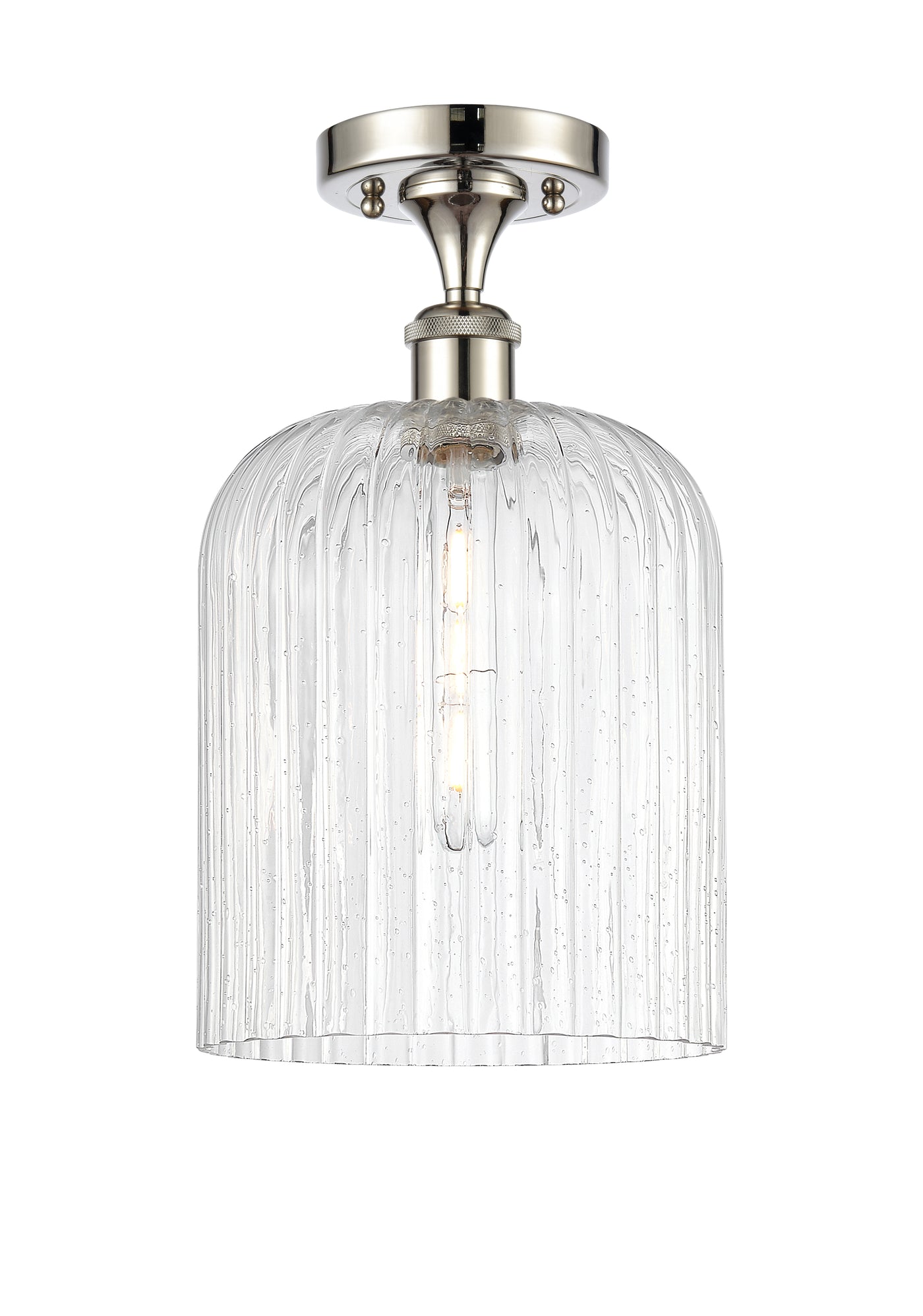 Edison Semi-Flush Mount Brushed Satin Nickel