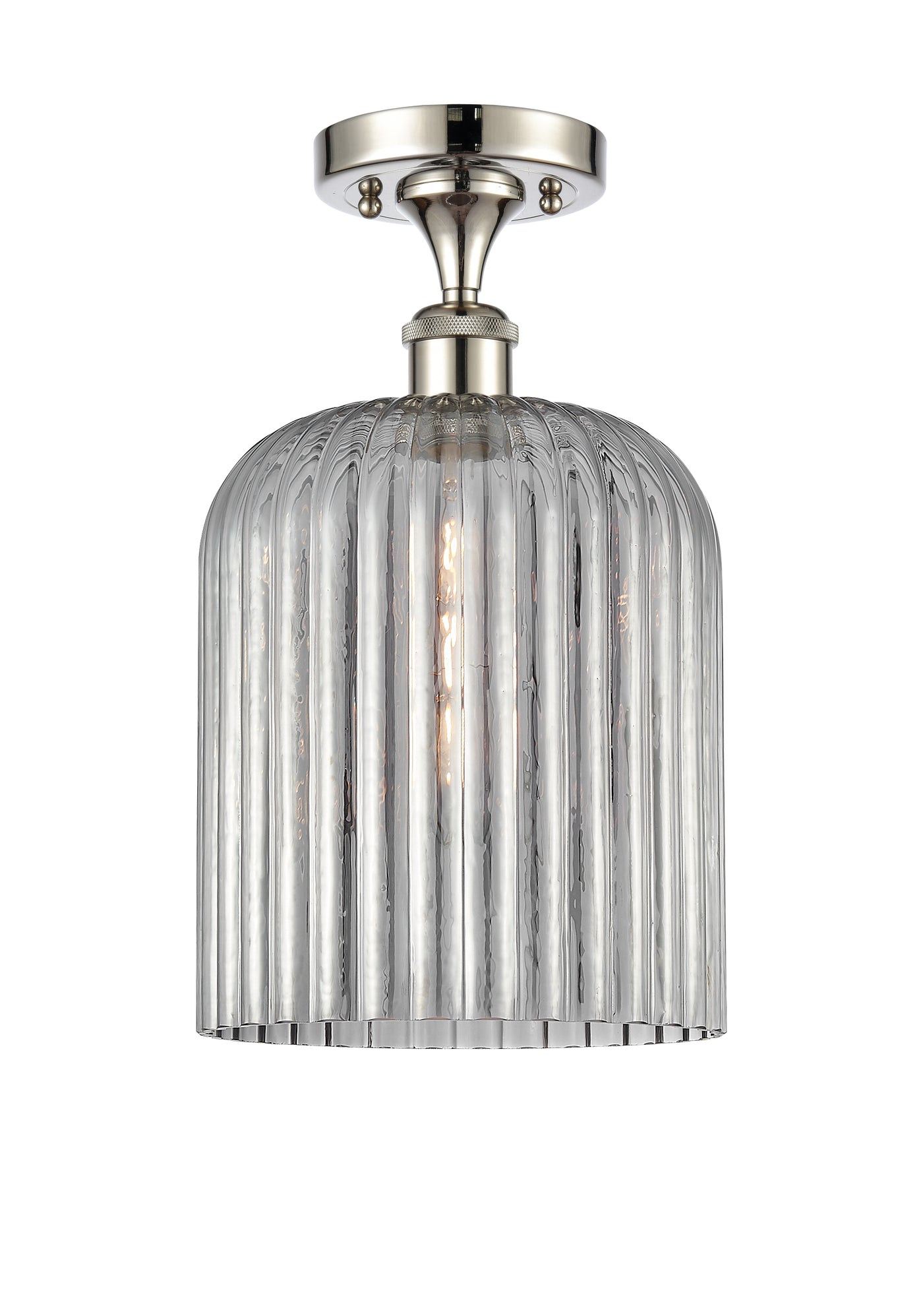 Edison Semi-Flush Mount Brushed Satin Nickel