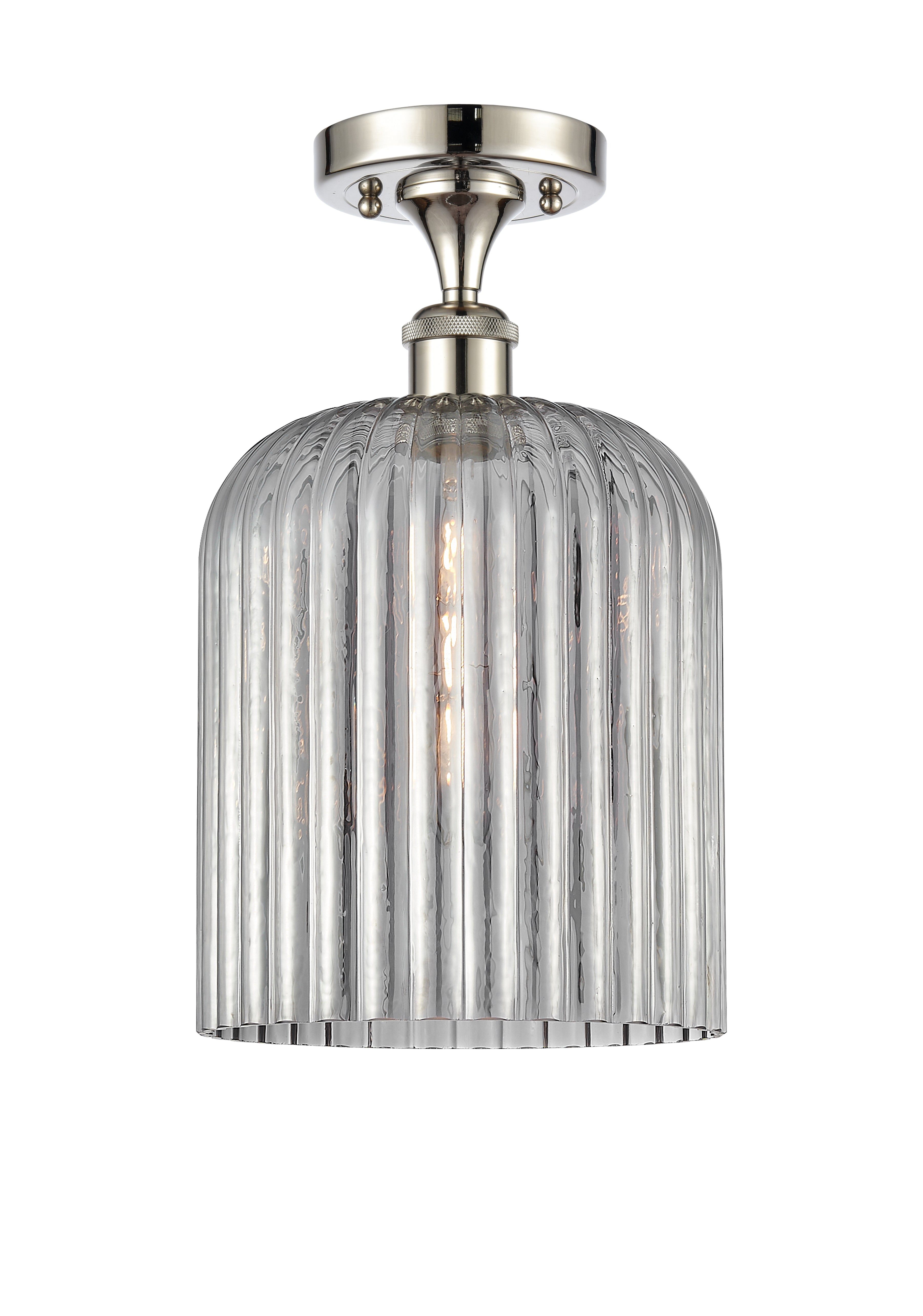 Edison Semi-Flush Mount Brushed Satin Nickel