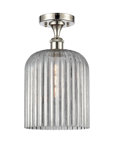 Edison Semi-Flush Mount Brushed Satin Nickel