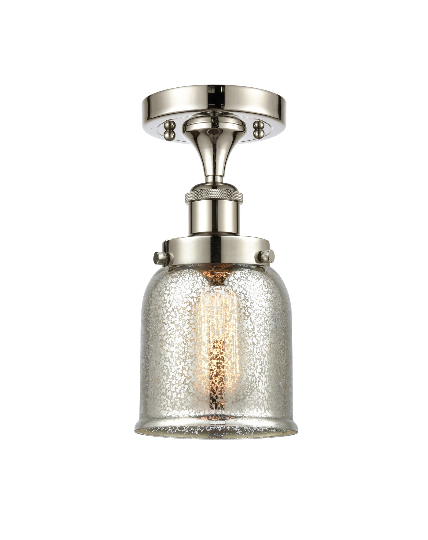 Edison Semi-Flush Mount Cast Brass Finish