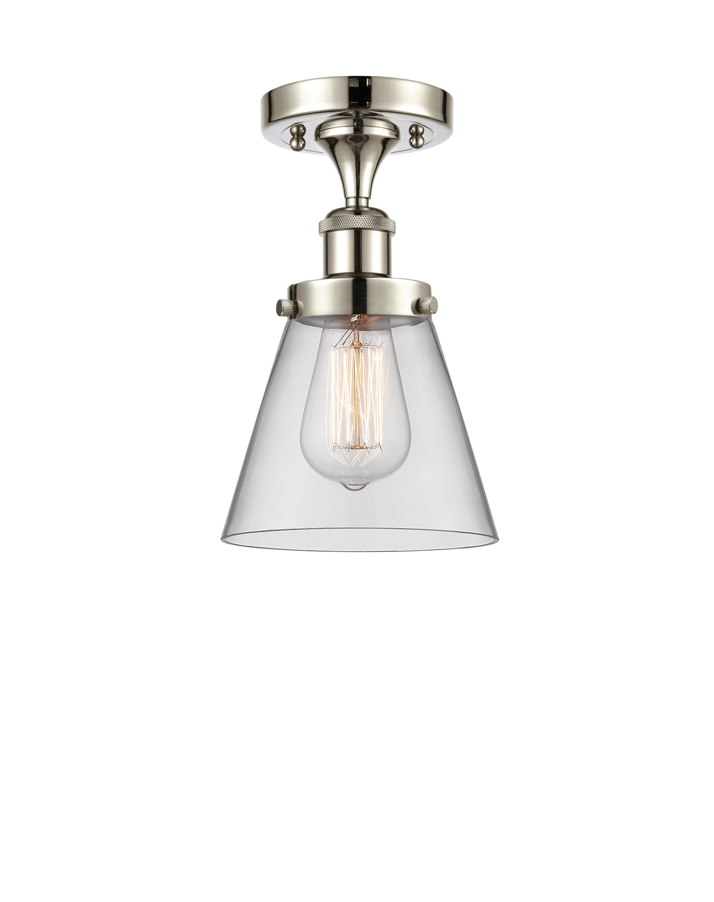 Edison Semi-Flush Mount Brushed Satin Nickel
