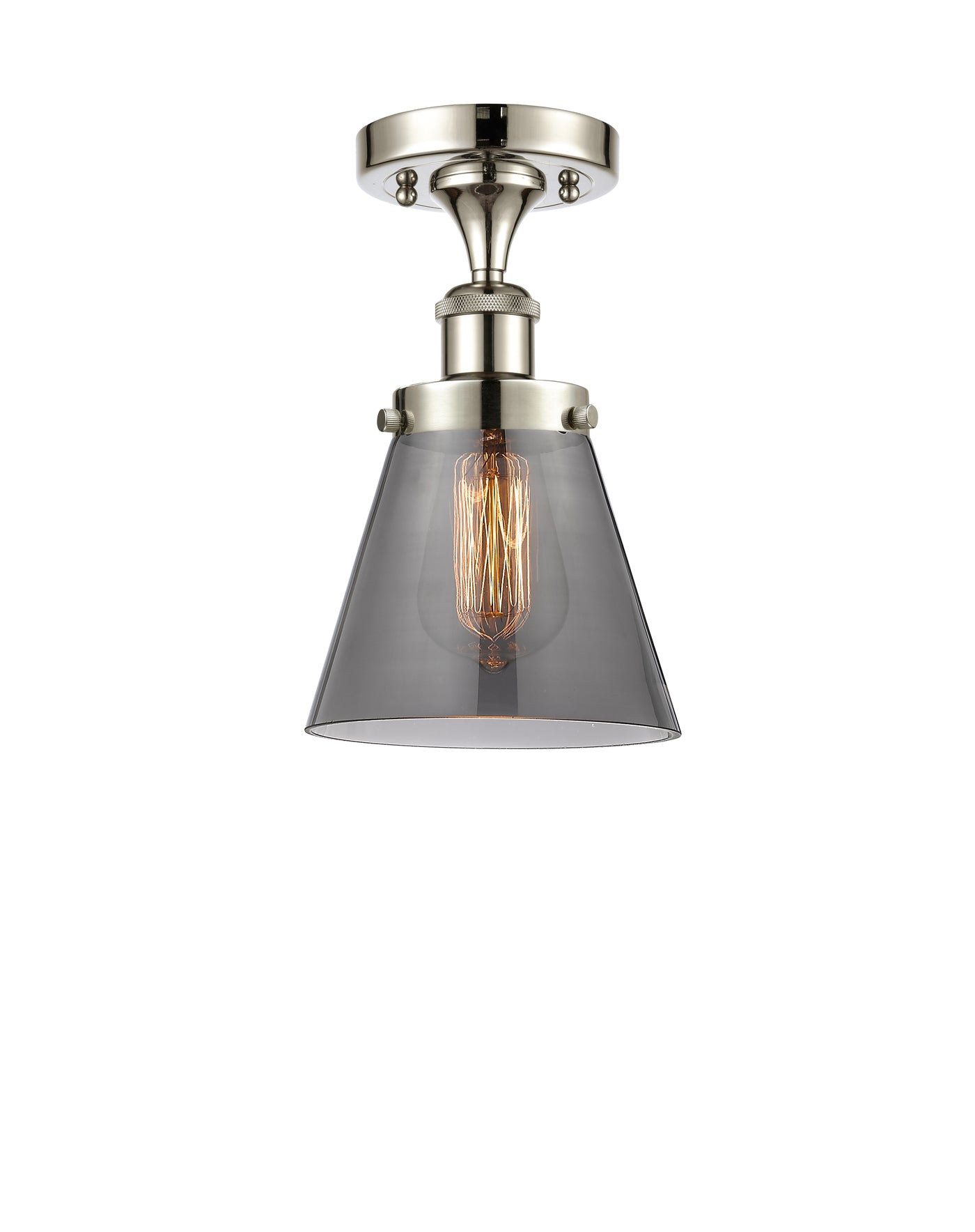 Edison Semi-Flush Mount Brushed Satin Nickel