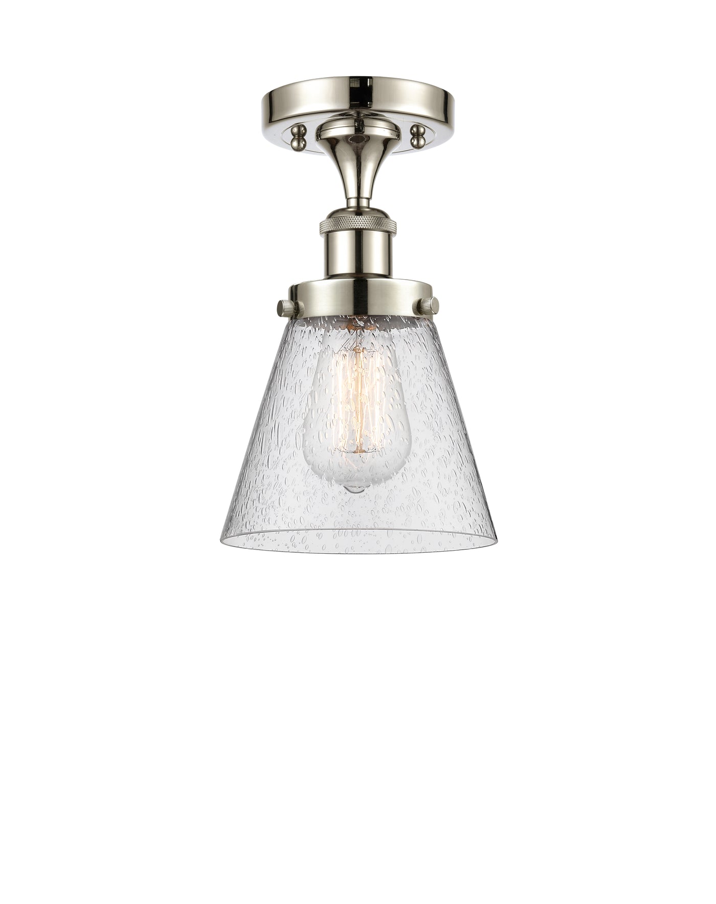 Edison Semi-Flush Mount Brushed Satin Nickel