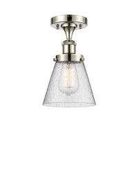 Edison Semi-Flush Mount Brushed Satin Nickel