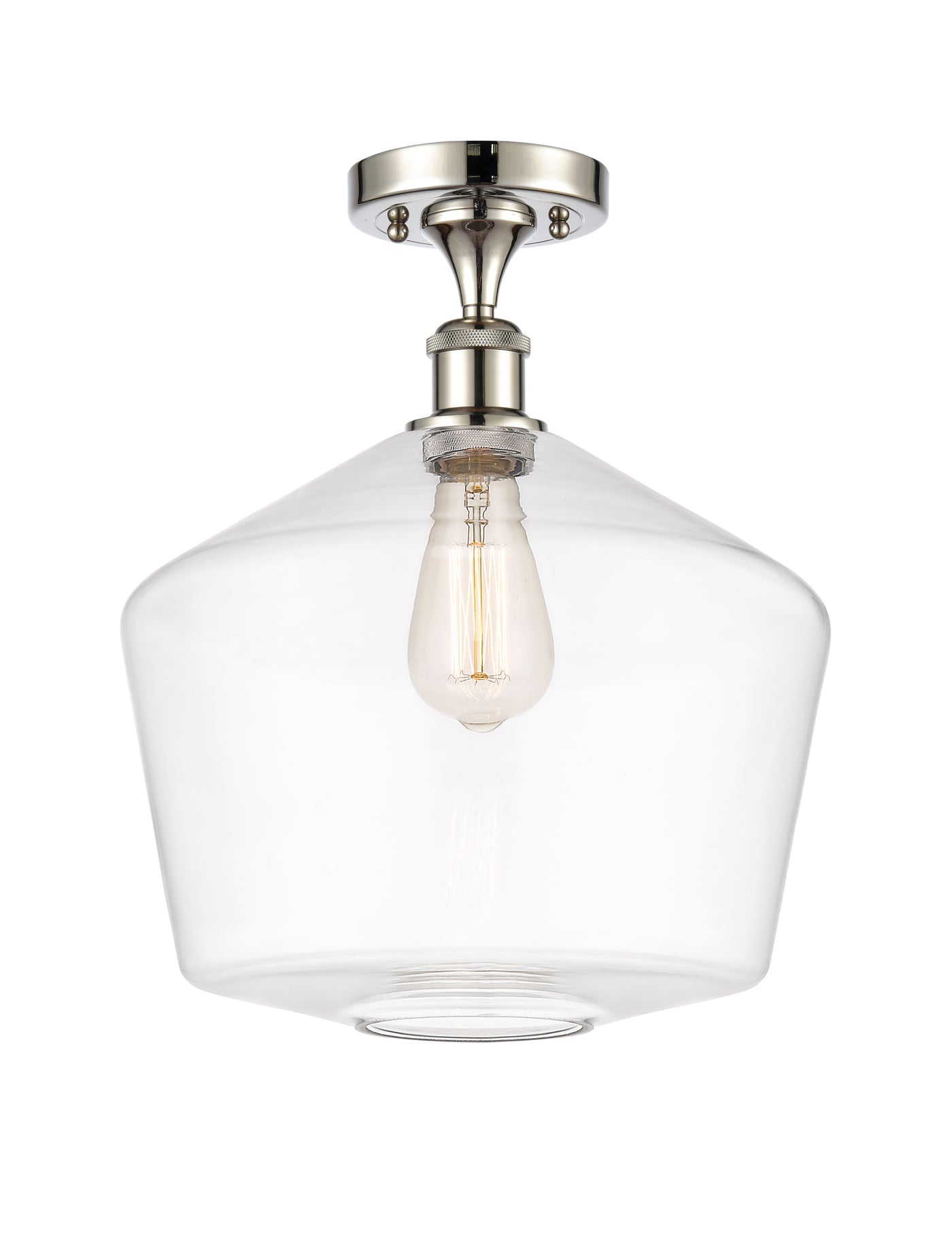 Edison Semi-Flush Mount Brushed Nickel