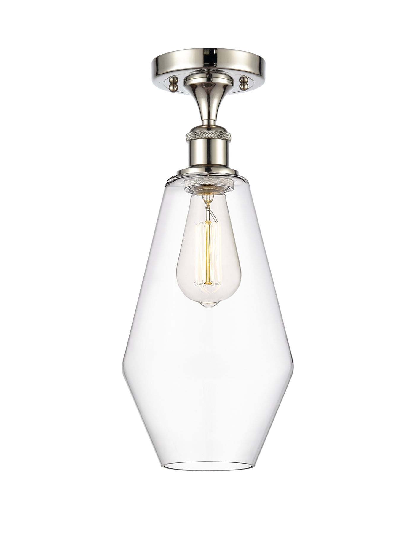 Edison Semi-Flush Mount Brushed Satin Nickel