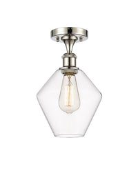 Edison Semi-Flush Mount Brushed Satin Nickel