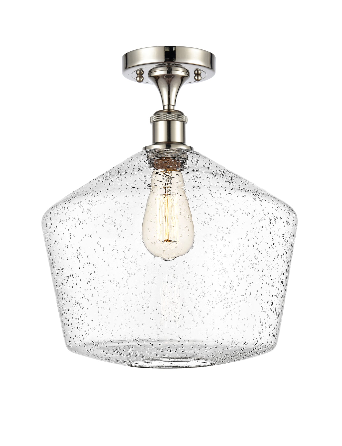 Edison Semi-Flush Mount Brushed Nickel