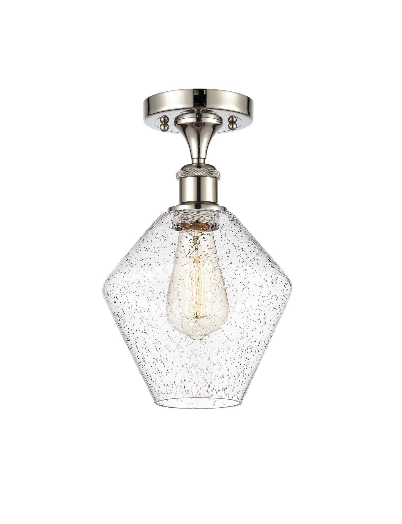 Edison Semi-Flush Mount Brushed Satin Nickel