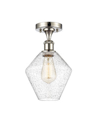 Edison Semi-Flush Mount Brushed Satin Nickel