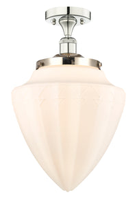 Edison Semi-Flush Mount Brushed Satin Nickel