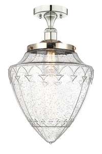 Edison Semi-Flush Mount Brushed Satin Nickel