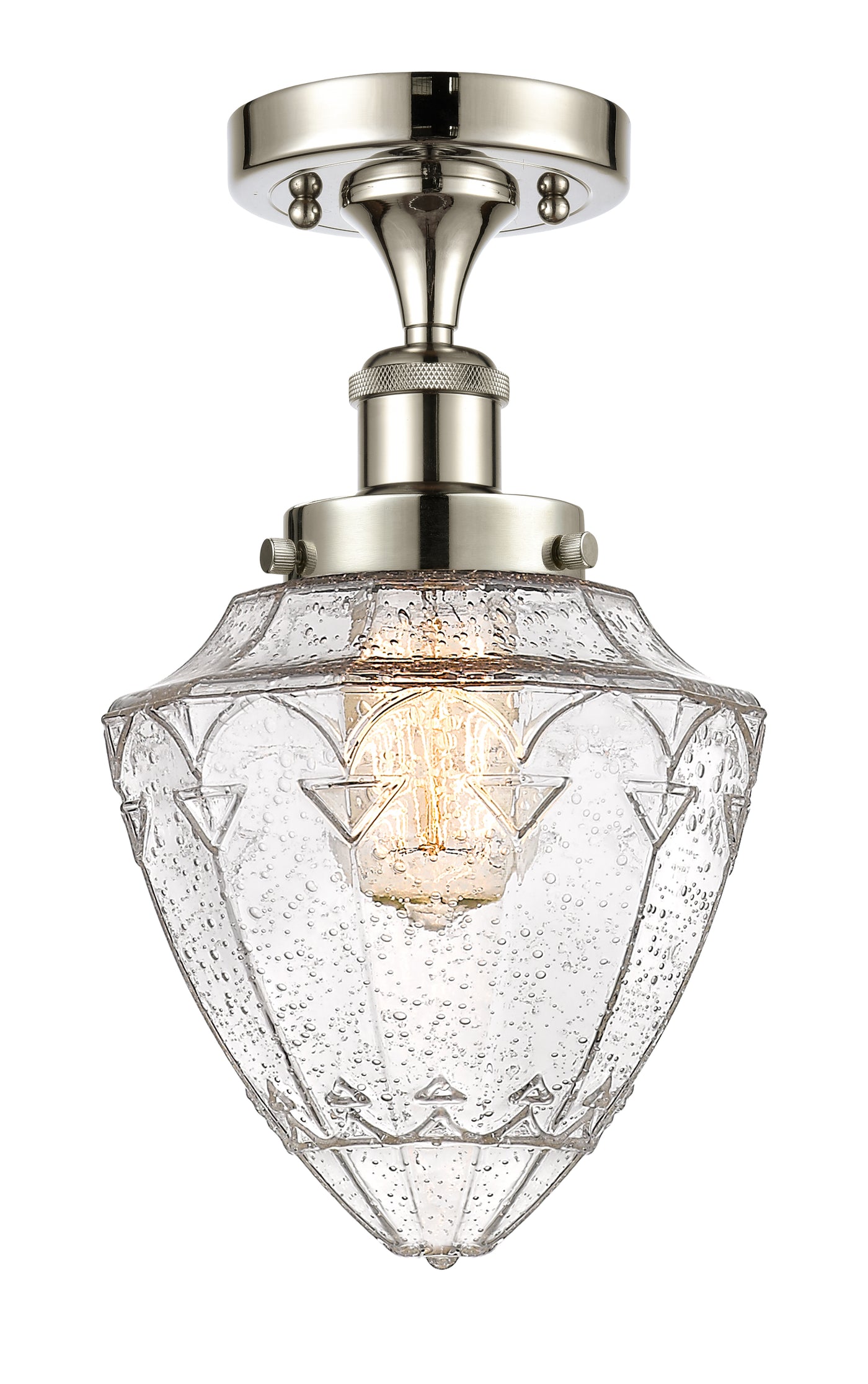 Edison Semi-Flush Mount Brushed Nickel
